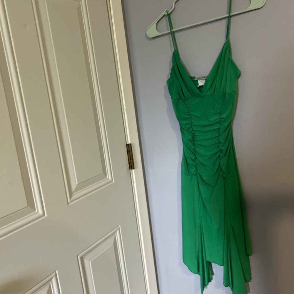 Body Central Asymmetrical Green Dress